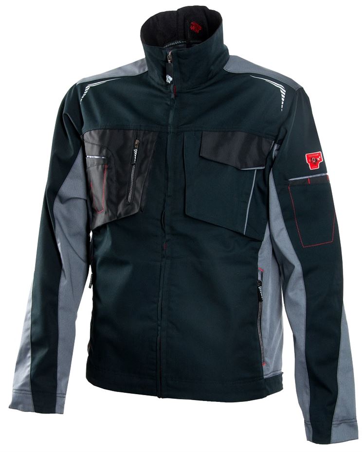 Куртка R8ED+ 01, ткань смесовая 35% хлопок, 65% пэ, пл. 245 г/м2, цв. черный/серый