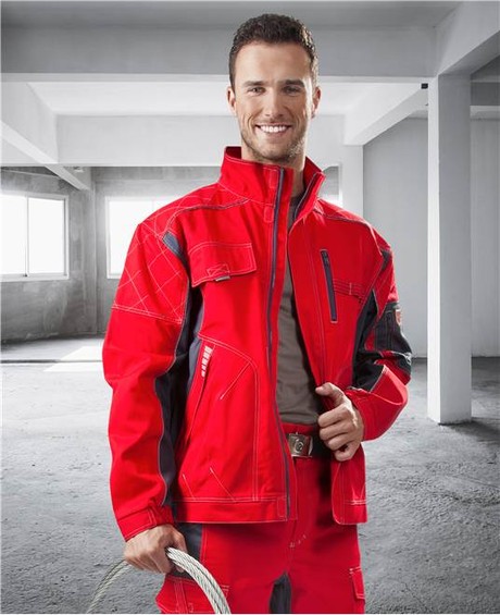 Куртка VISION 01, ткань смесовая 60% хлопок, 40% пэ, пл. 260 г/м2, цв. красный