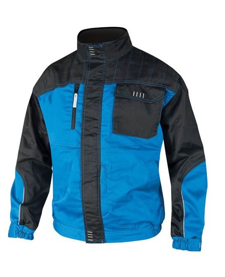Куртка 4TECH 01, ткань смесовая 35% хлопок, 65% пэ, пл. 240 г/м2, цв. василек/черный