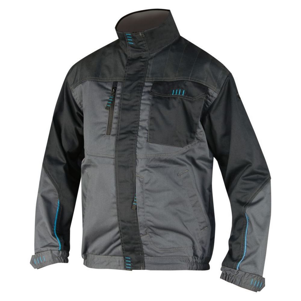 Куртка 4TECH 01, ткань смесовая 35% хлопок, 65% пэ, пл. 240 г/м2, цв. серый/черный