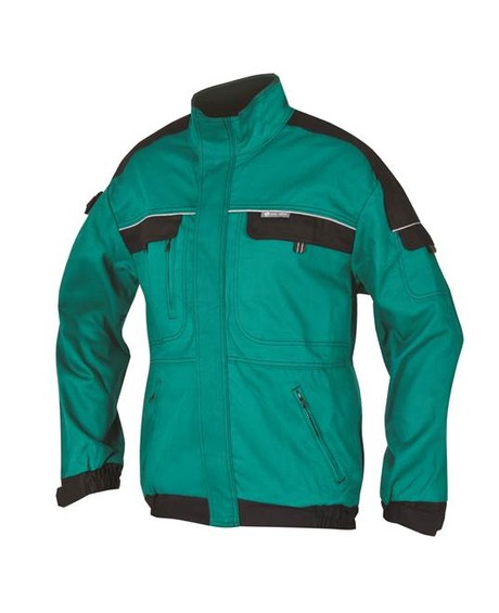 Куртка женская COOL TREND ткань саржа (100%хлопок), пл. 260 г/м2, цвет зеленый/черный