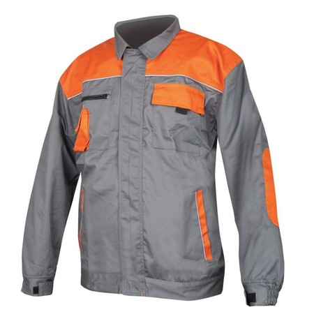 Куртка STRONG, ткань смесовая 20% хлопок, 80% полиэстер, пл. 235 г/м2, цв. красный/серый
