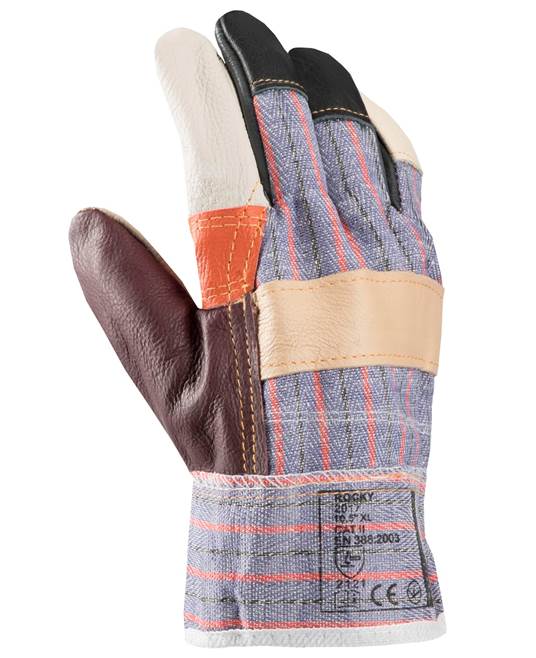 Перчатки кожаные комбинированные ROCKY