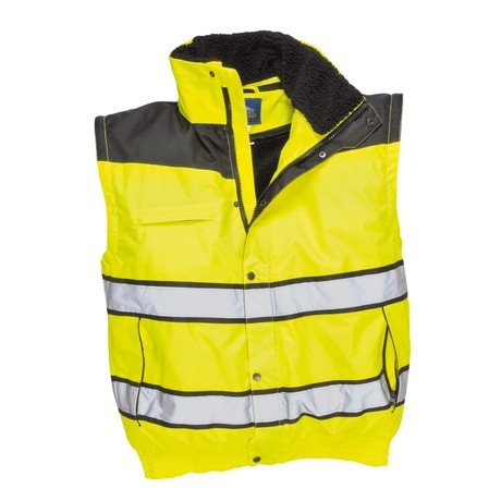 Куртка утепленная светоотражающая С466, цв. желтый/черный 3 в 1