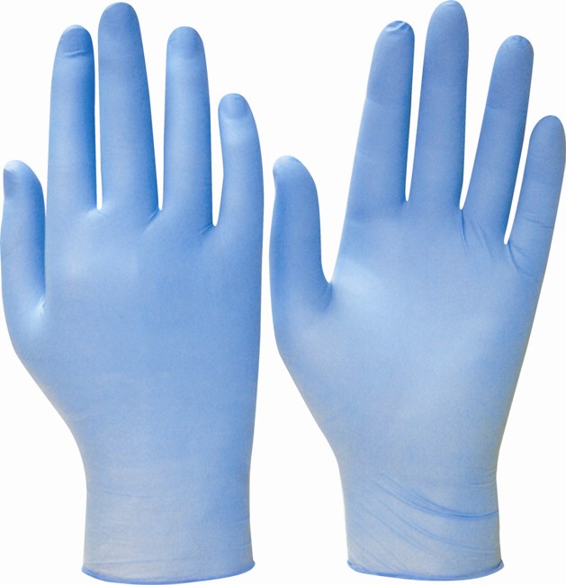 Перчатки одноразовые нитриловые НИТРТОН синие (упак -50 пар)