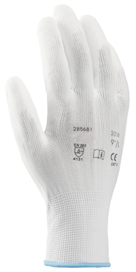 Перчатки XC7e, полиэстер с ПУ покрытием, цв. белый