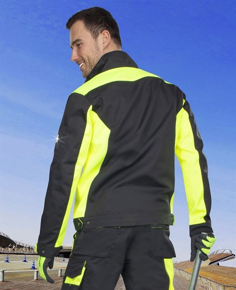 Куртка летняя рабочая Neon (Неон) пр-во Ardon (Ардон)  65% ПЭ 35% ХБ  пл. 270 г/м2 цвет черн/жел