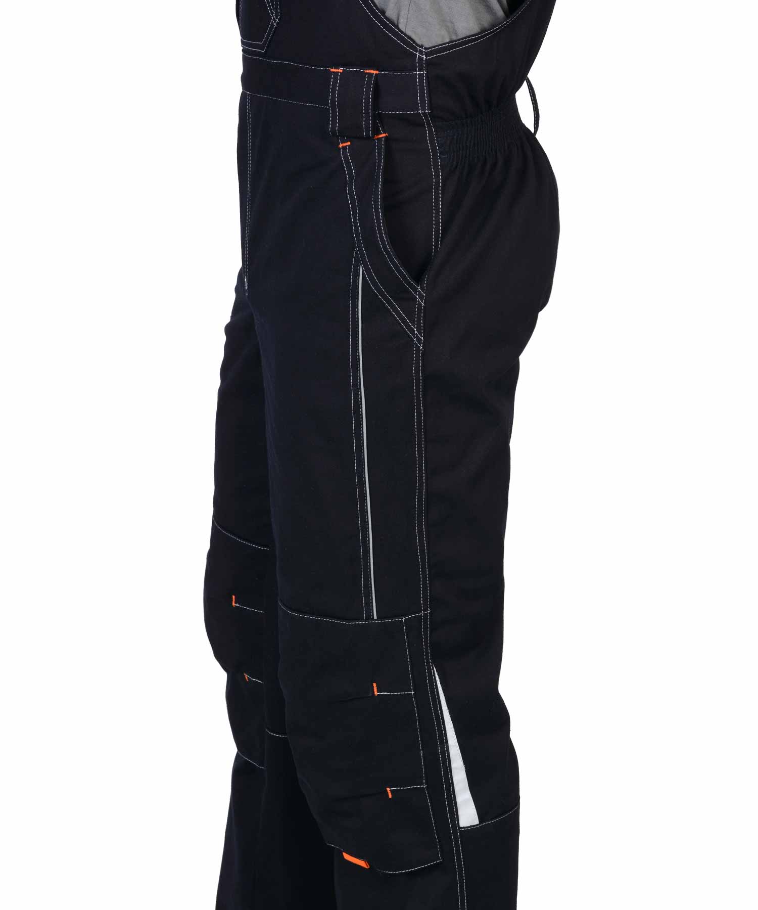 Костюм Джет, куртка, п/к т-синий с васильковым и оранж.отд. 100% х/б, пл. 320 г/м2