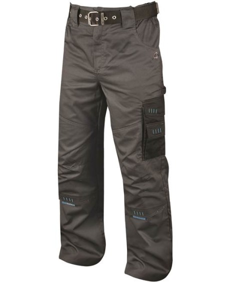 Брюки 4TECH 02, ткань смесовая 35% хлопок, 65% пэ, пл. 240 г/м2, цв. серый/черный