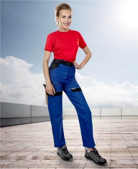 Брюки женские COOL TREND ткань саржа (100%хлопок), пл. 260 г/м2, цвет синий/черный