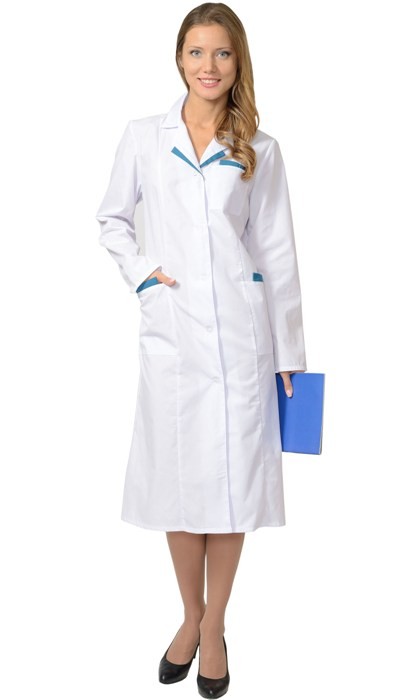 Костюм женский Лиза, белый/темно-бирюзовый тк. смесовая