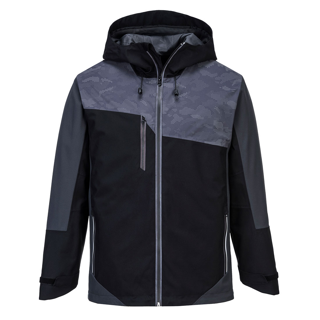 Куртка софтшелловая S601, цвет черный/серый