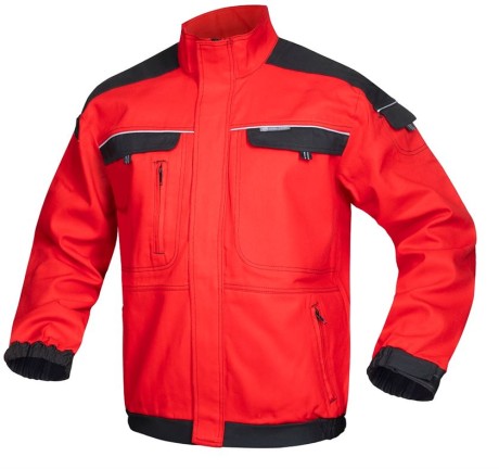 Куртка COOL TREND, ткань саржа (100%хлопок), пл. 260 г/м2, цвет красный/черный