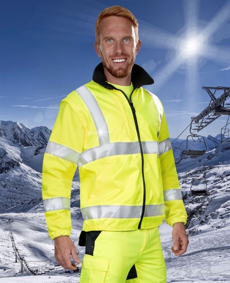 Куртка сигнальная рабочая утепленная Hi-viz 4in1, цв. желтый/синий Ardon (Ардон,Чехия)