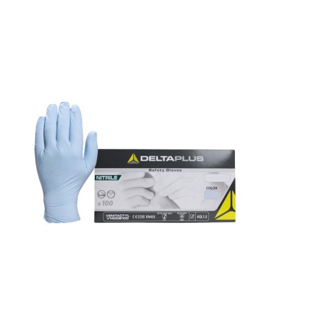 Перчатки одноразовые нитриловые DeltaPlus V1400B100