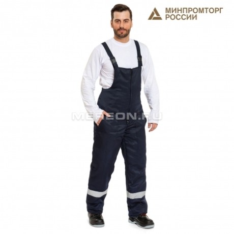 Полукомбинезон мужской утепленный синий