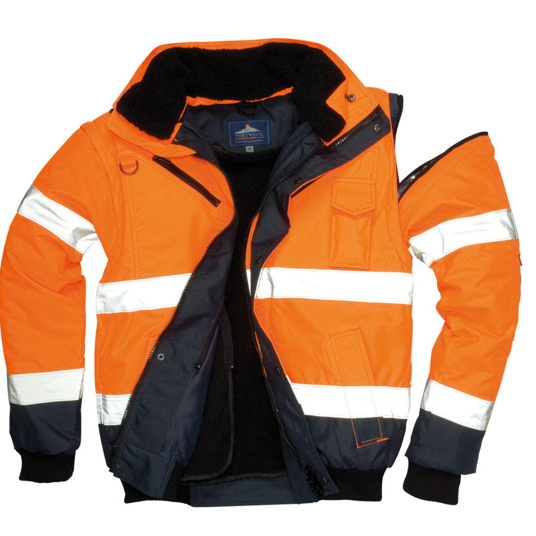 Куртка утепленная C465, цвет оранжевый/темно-синий