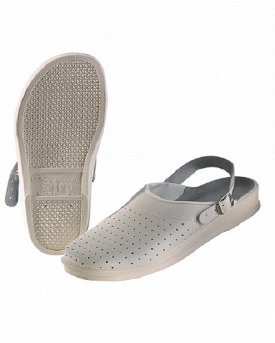 Сабо мужские белые (натуральная кожа)