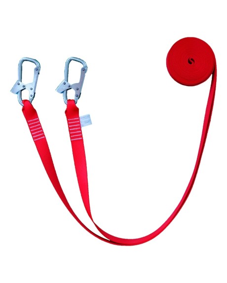 Строп (полиамидная лента) 10 м с двумя карабинами