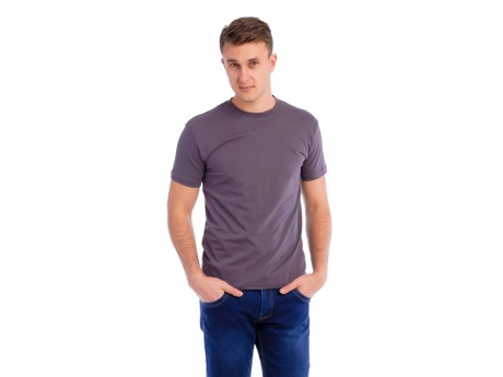 Футболка трикотажная, 100% хлопок, пл. 160 г/м2, цв. серый асфальт