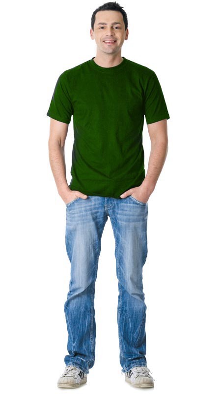 Футболка трикотажная, 100% хлопок, пл. 160 г/м2, цвет зеленый