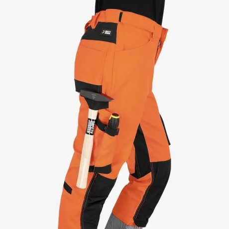 Мужские брюки Scuti HiVis,Safety Jogger (Бельгия),пл.260 г/м?, цвет оранжевый/черный