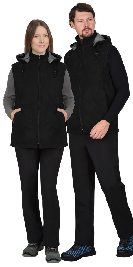 Жилет СИРИУС-ТЕХНО (флис дублированный) чёрный