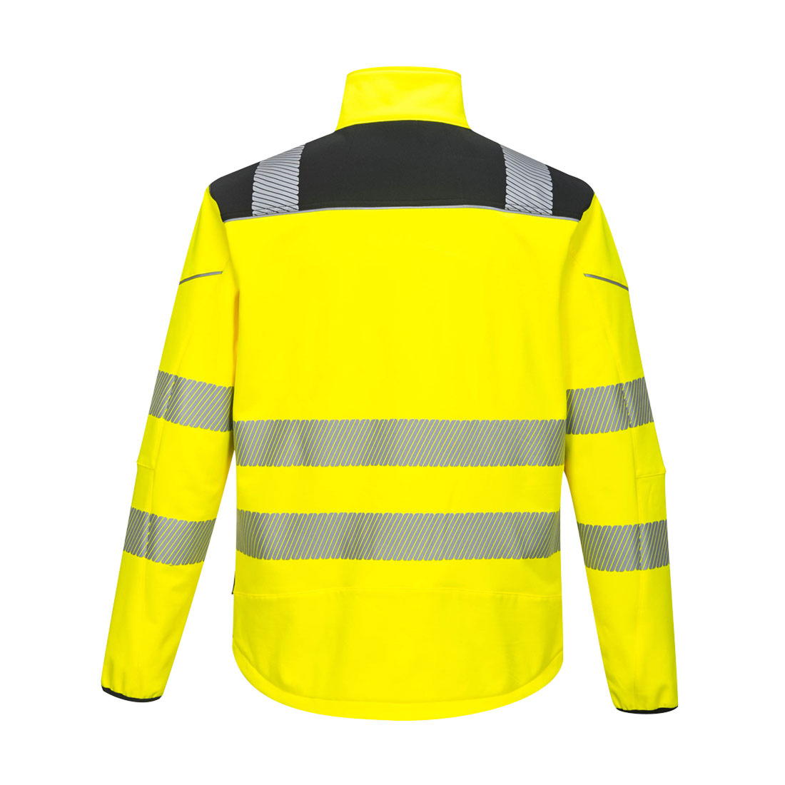 Куртка софтшелловая T402, цвет желтый/черный