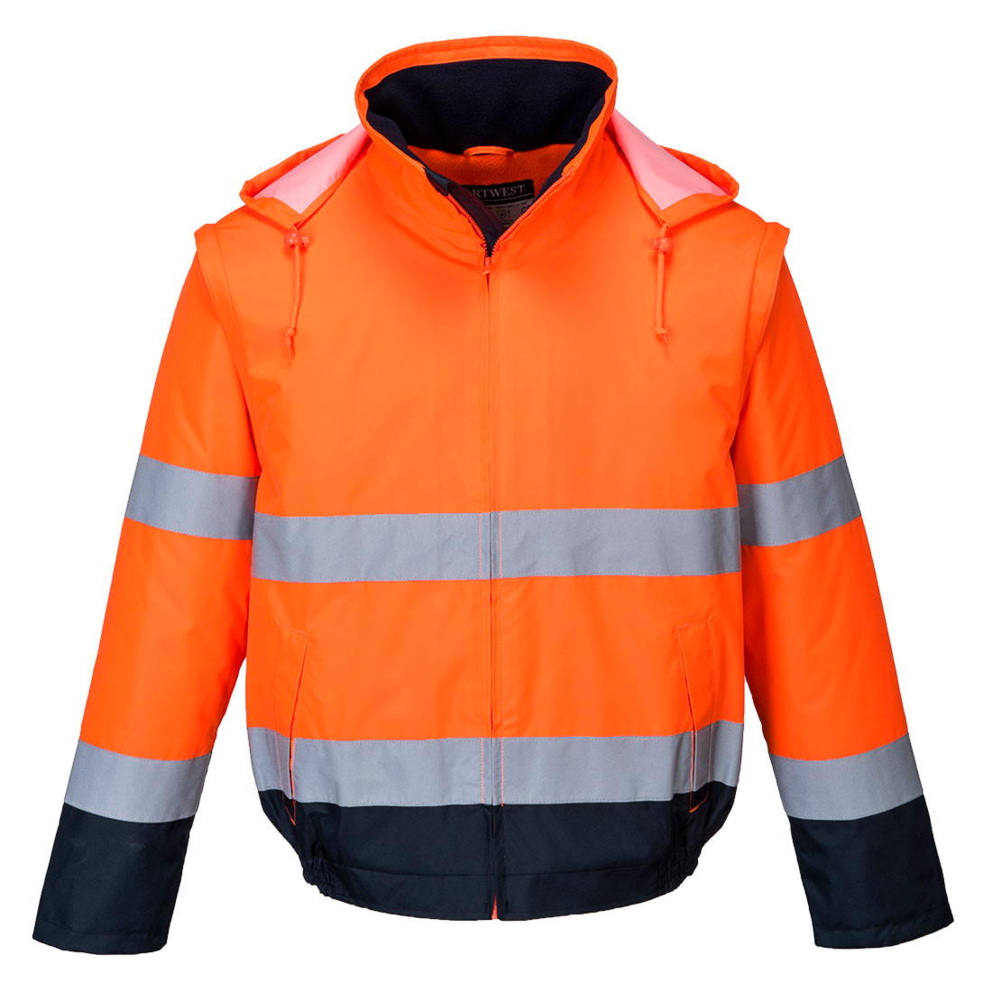 Куртка С464, цвет оранжевый/темно-синий 2 в 1