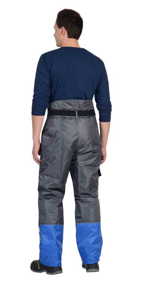 Костюм мужской утепленный ФОТОН, т-серый/васильковый, куртка + брюки