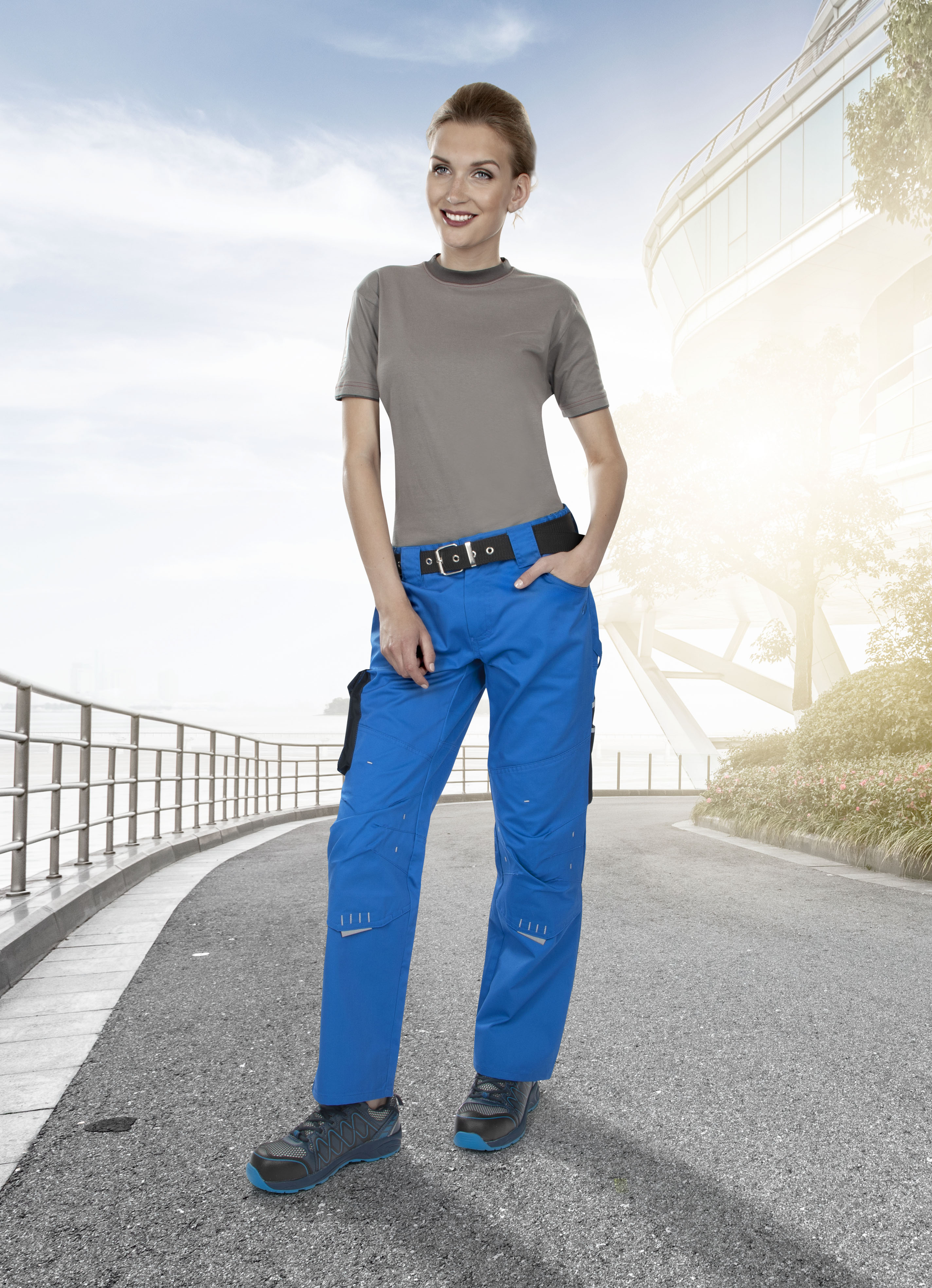 4TECH брюки женские, ткань смесовая (35%хлопок, 65% полиэстер), пл. 245 г/м2, цвет синий/черный