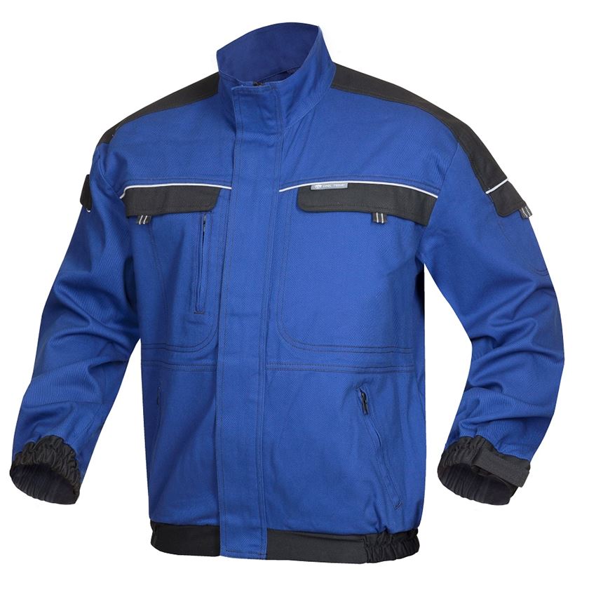 Куртка COOL TREND, ткань саржа (100%хлопок), пл. 260 г/м2, цвет синий/черный