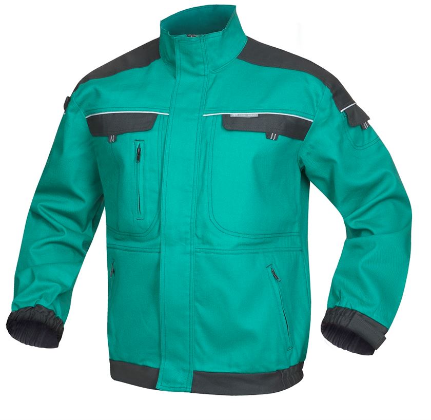 Куртка COOL TREND, ткань саржа (100%хлопок), пл. 260 г/м2, цвет зеленый/черный