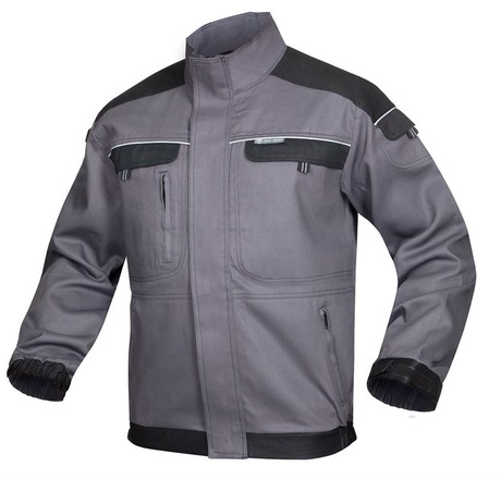 Куртка COOL TREND, ткань саржа (100%хлопок), пл. 260 г/м2, цвет серый/черный