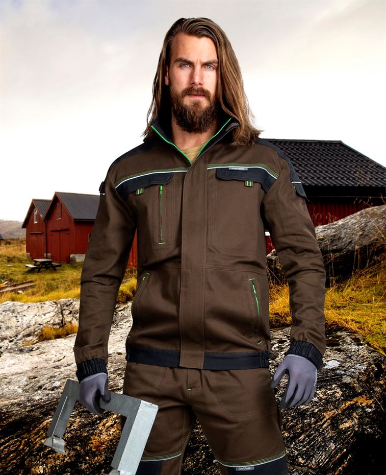Куртка COOL TREND, ткань саржа (100%хлопок), пл. 260 г/м2, цвет коричневый