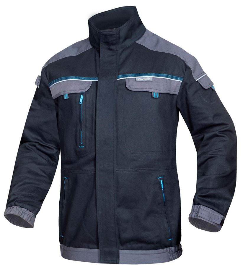 Куртка COOL TREND, ткань саржа (100%хлопок), пл. 260 г/м2, цвет черный