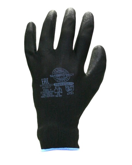 Перчатки Safeprotect НейпПол-Ч (нейлон+полиуретан, черный)