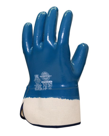 Перчатки нитриловые Safeprotect НИТРИЛ-SP КП (крага, полный облив)